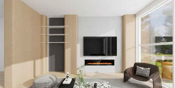 Contemporary kitchen renovation Toronto curved details