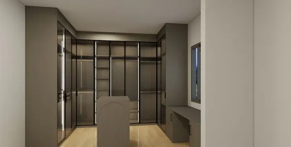 Master closet island storage Pickering luxury home