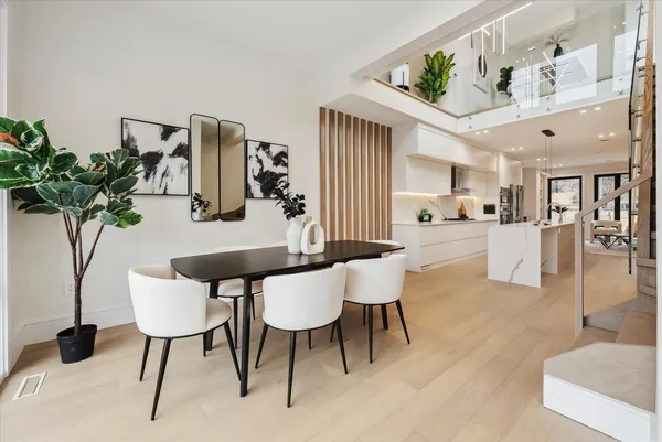 Fluted panel detailing modern kitchen design Toronto