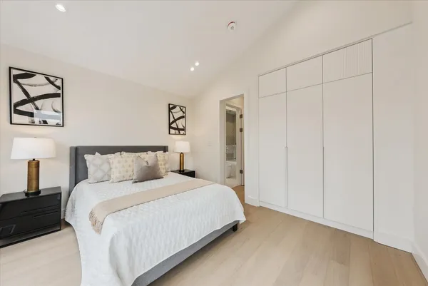 Built-in pantry storage with adjustable shelving