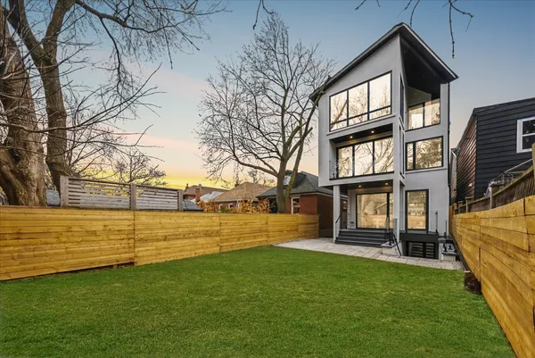 Open concept living room with custom built-ins