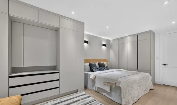 Forest Hill bedroom with full wall wardrobe cabinetry