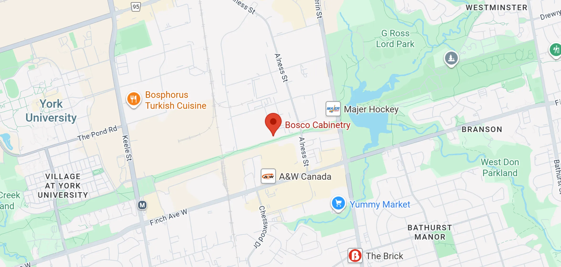 Map showing location of B3 Interiors